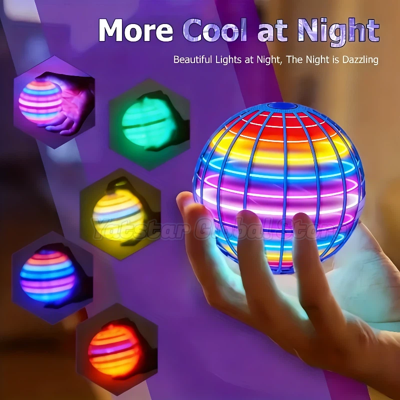 Drone Battery - LED Light Up Flying Orb Boomerang