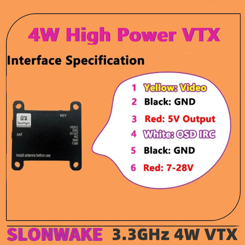 SLONWAKE FPV 3.3G 16CH 4000mW  - Drone Antenna recensione e prezzo