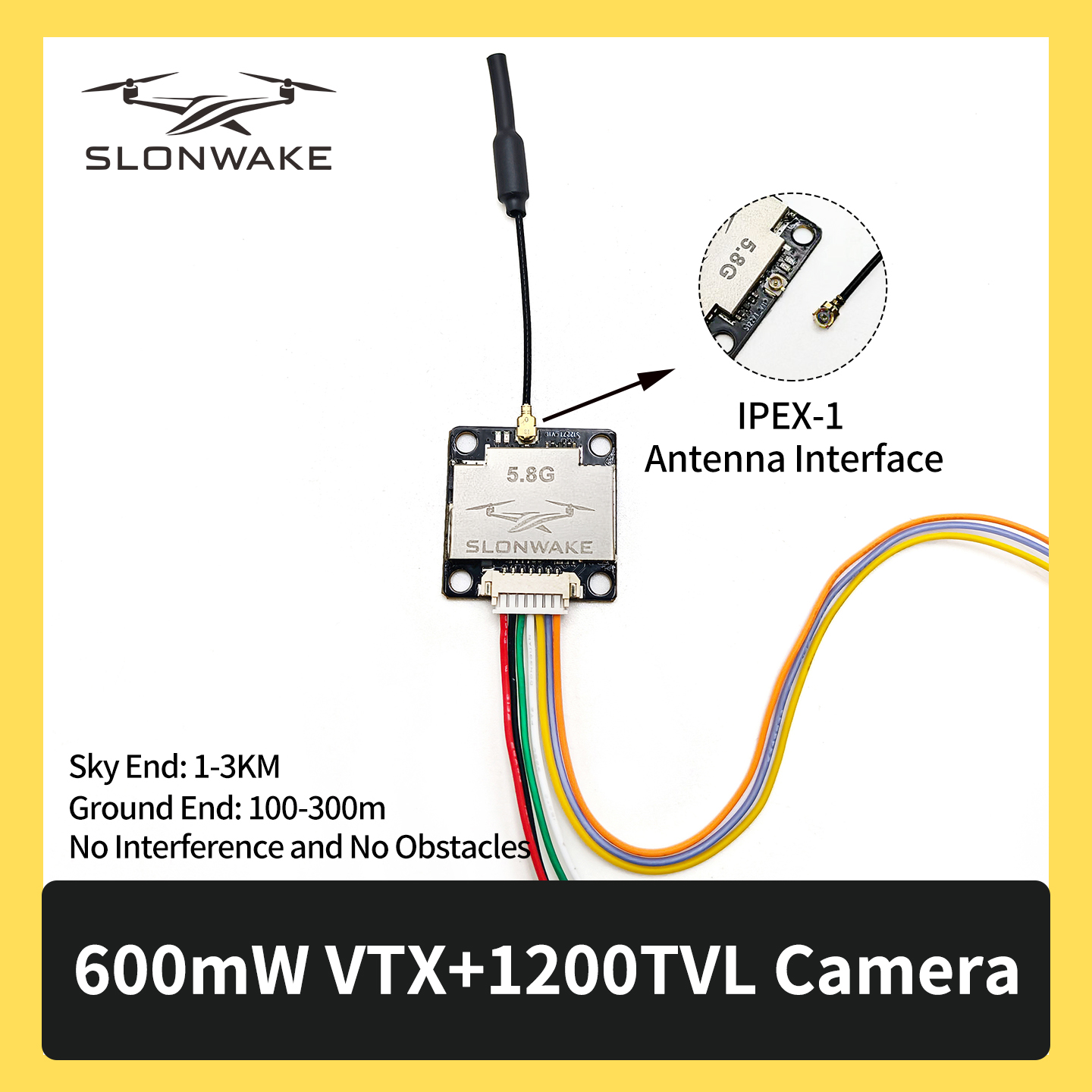 SLONWAKE 5.8G 600mW 7-24V FPV  - Drone Frame recensione e prezzo