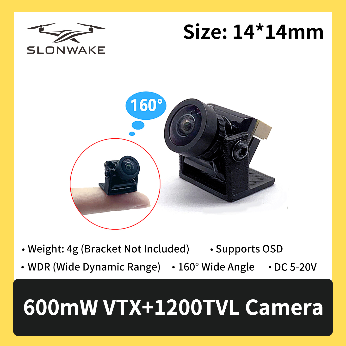 SLONWAKE 5.8G 600mW 7-24V FPV  - Drone Frame recensione e prezzo