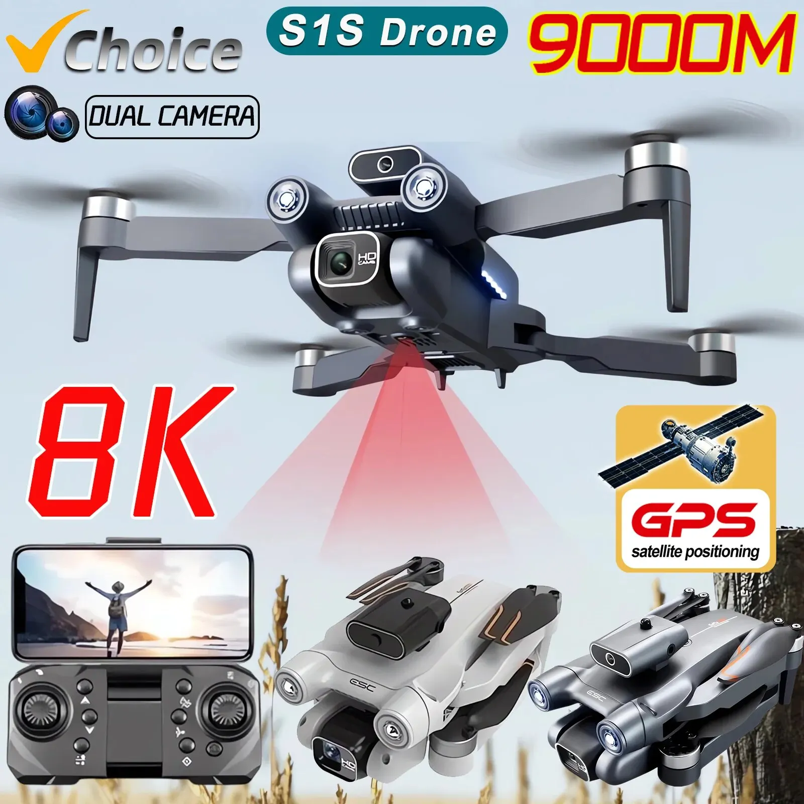 New S1S 5G GPS Drone Camera 8K - Drone Gps Mount recensione e prezzo