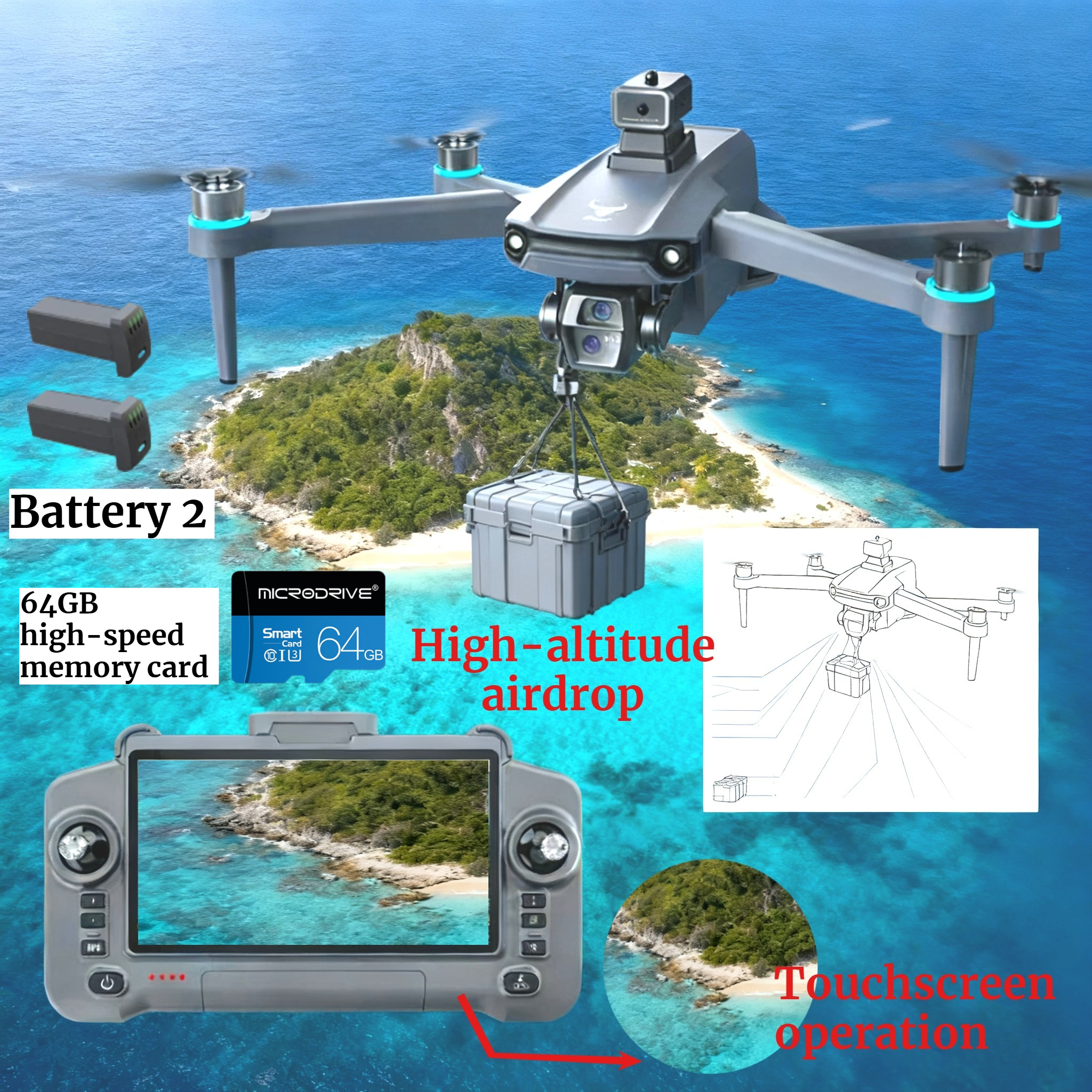 Drone GPS 8K HD Camera Aerial  - Drone Gps Mount recensione e prezzo