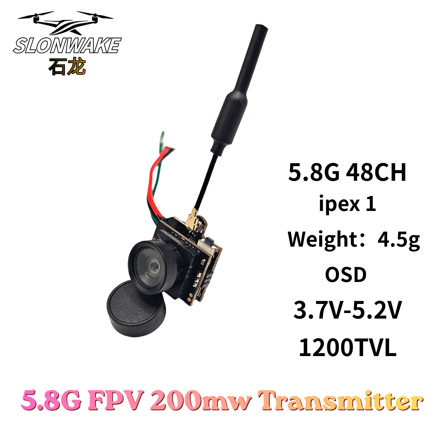 Slonwake 5.8G 48CH 200mW FPV D - Drone Frame recensione e prezzo