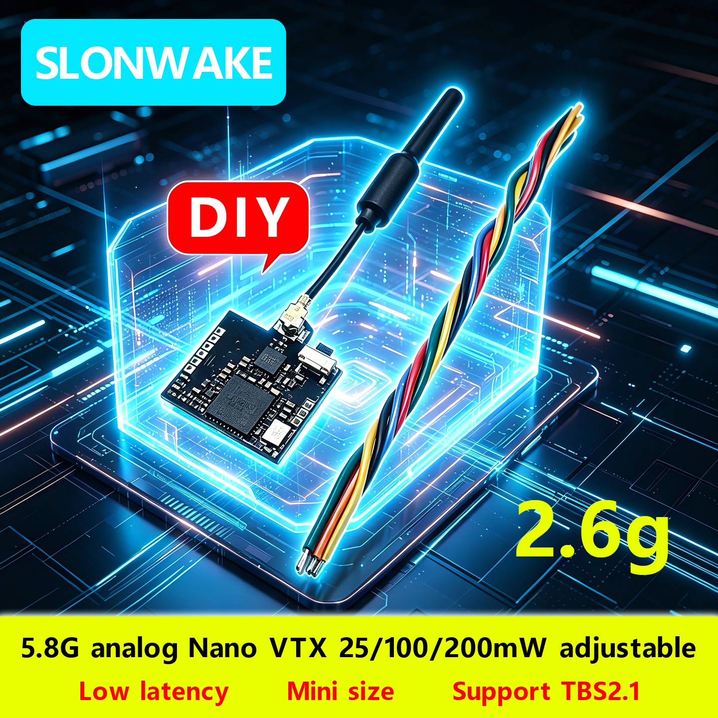 SLONWAKE Nano 5.8G 48CH 200mW  - Drone Frame recensione e prezzo