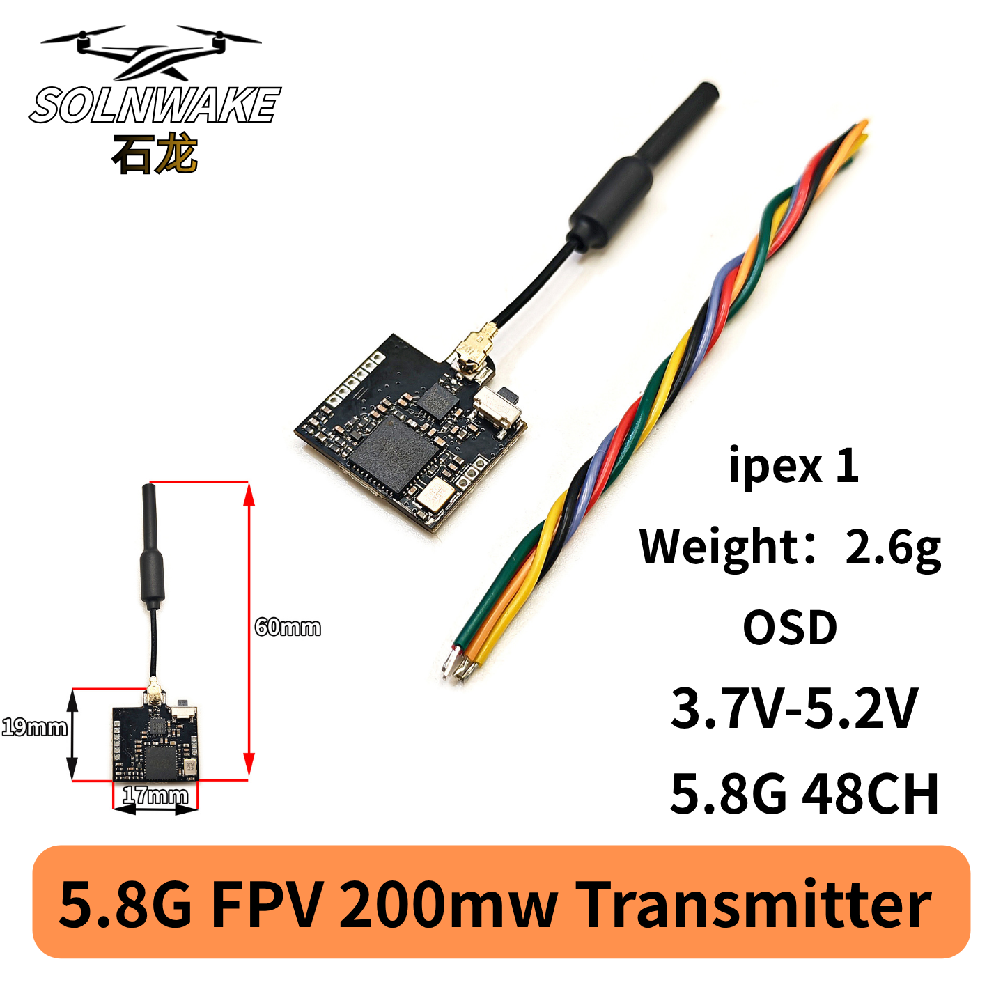 SLONWAKE Nano 5.8G 48CH 200mW  - Drone Frame recensione e prezzo
