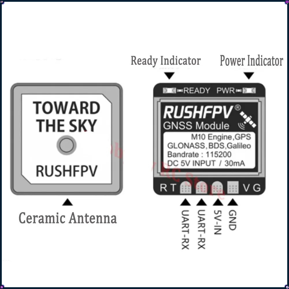 1-4Pcs RUSHFPV MINI M10 GPS Mo - Drone Antenna recensione e prezzo
