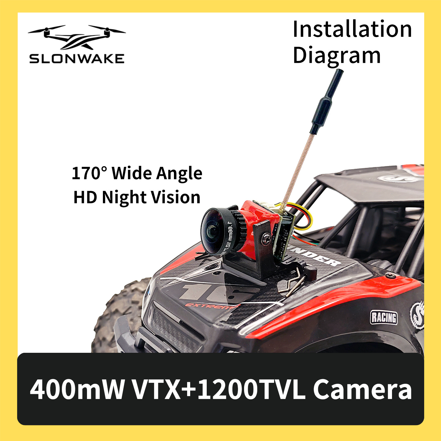 SLONWAKE 5.8G 48CH FPV 400mw V - Drone Frame recensione e prezzo