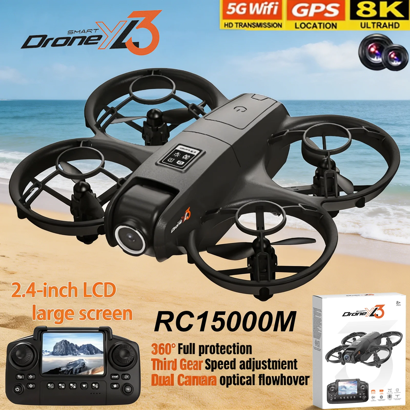 New YL3 RC Drone 8K 1080P Wide - Drone Gps Mount recensione e prezzo