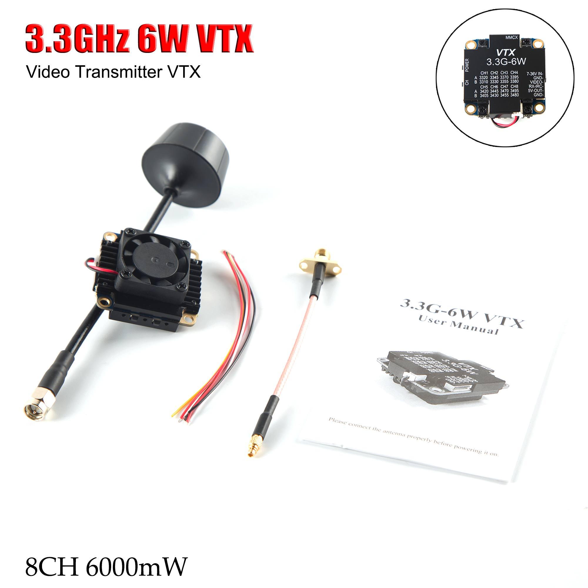 FPV Video Transmitter 3.3G 6W  - Drone Transmitter recensione e prezzo