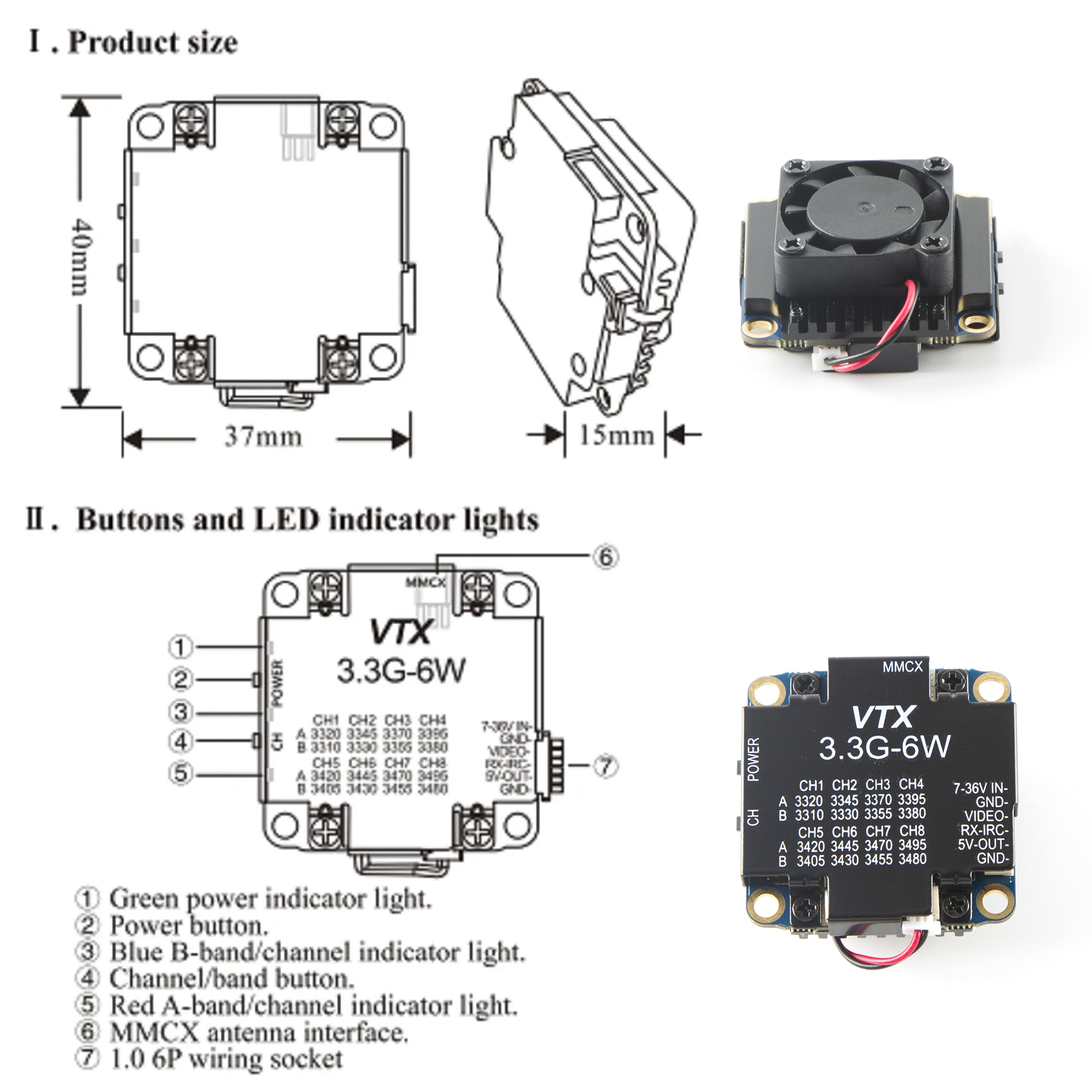 FPV Video Transmitter 3.3G 6W  - Drone Transmitter recensione e prezzo