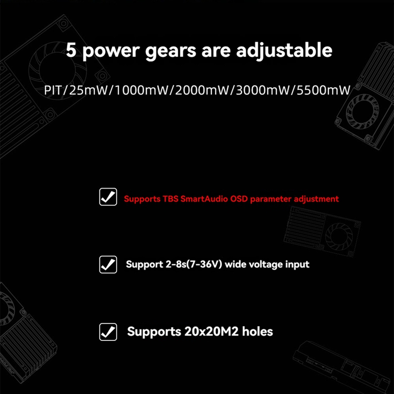 5.8G 5.5W VTX 64CH High Power  - Drone Transmitter recensione e prezzo